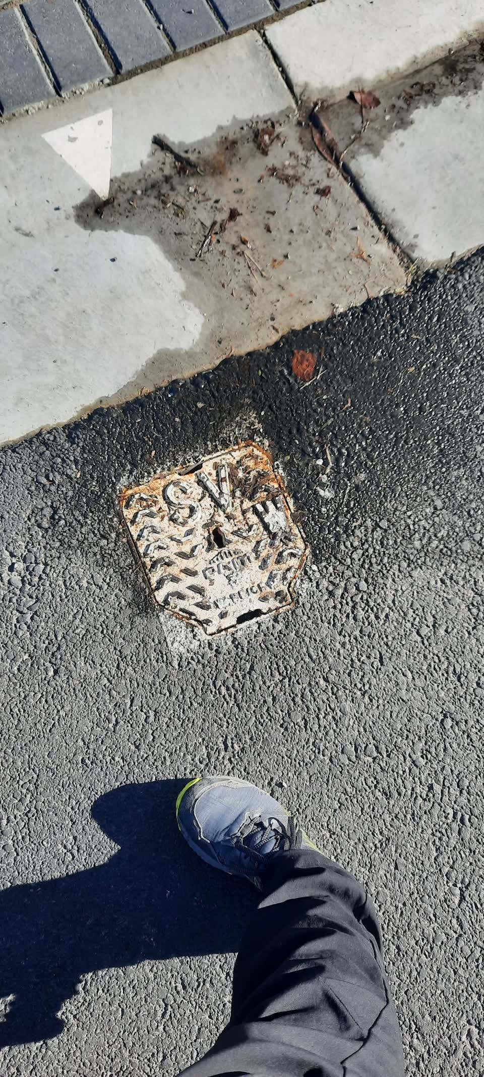 The photograph attached to this water leak report