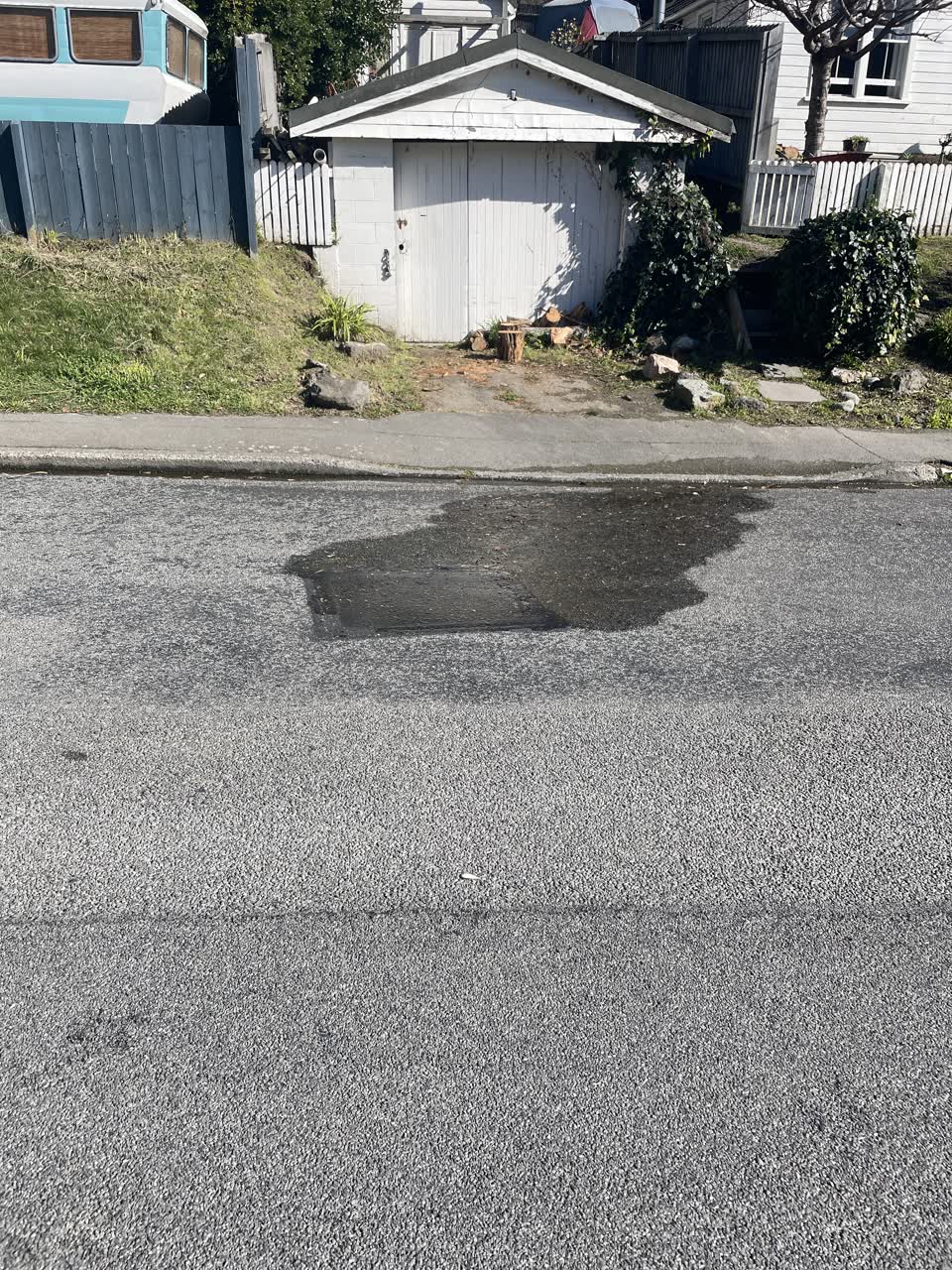 The photograph attached to this water leak report