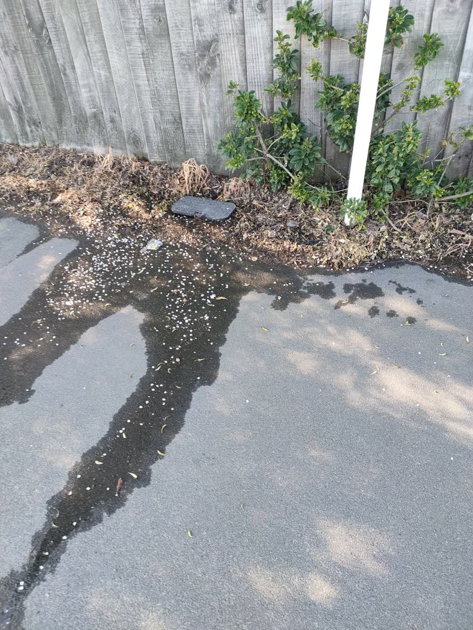 The photograph attached to this water leak report