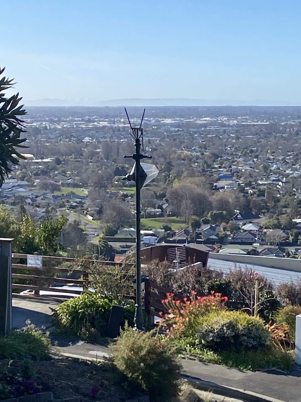 The photograph attached to this street light outage report
