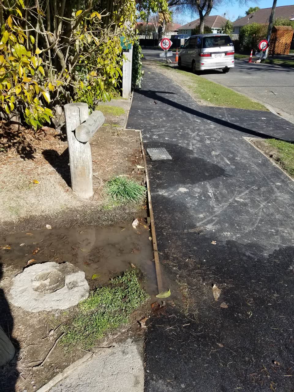 The photograph attached to this water leak report