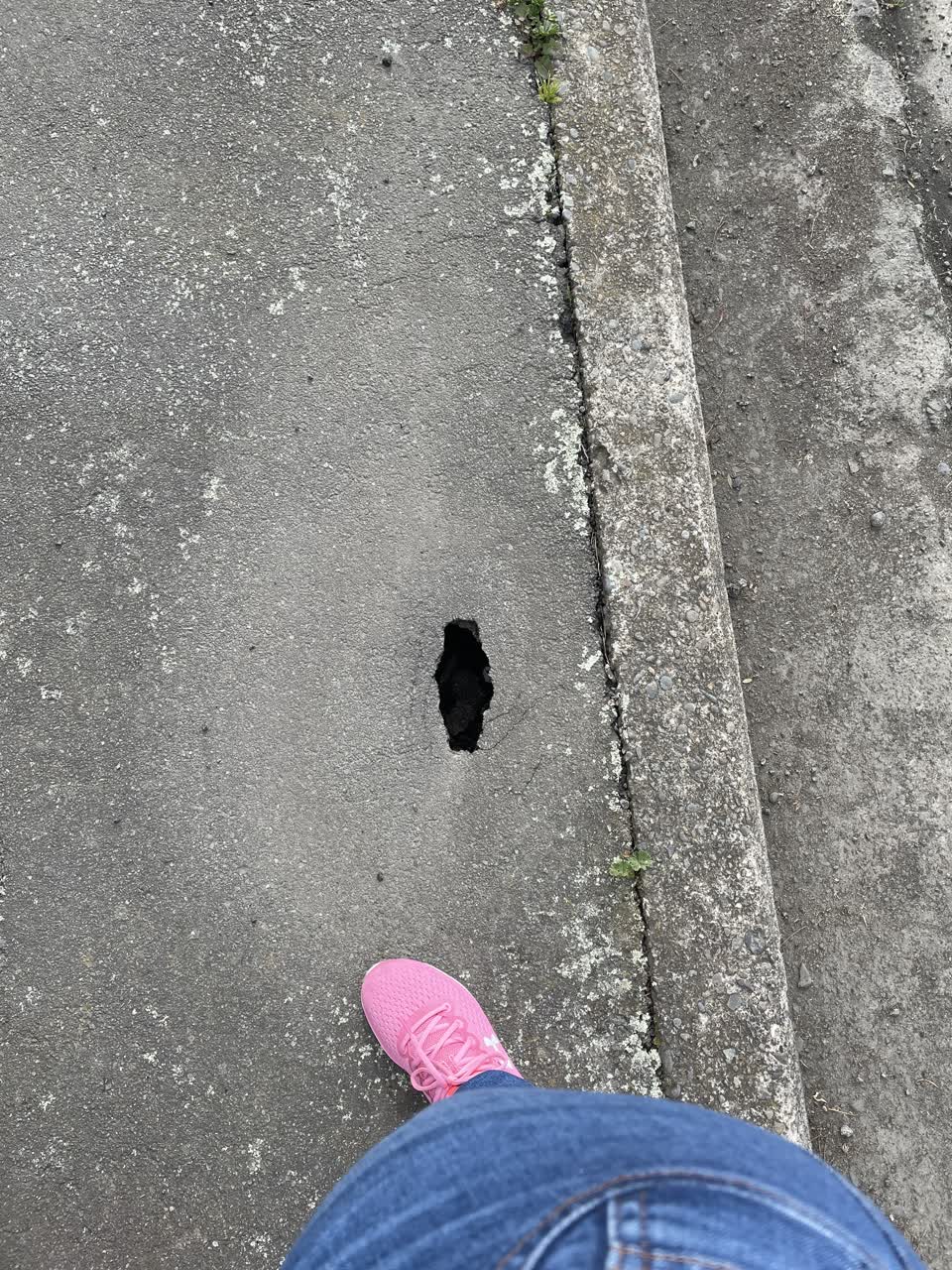 The photograph attached to this roading/streets report