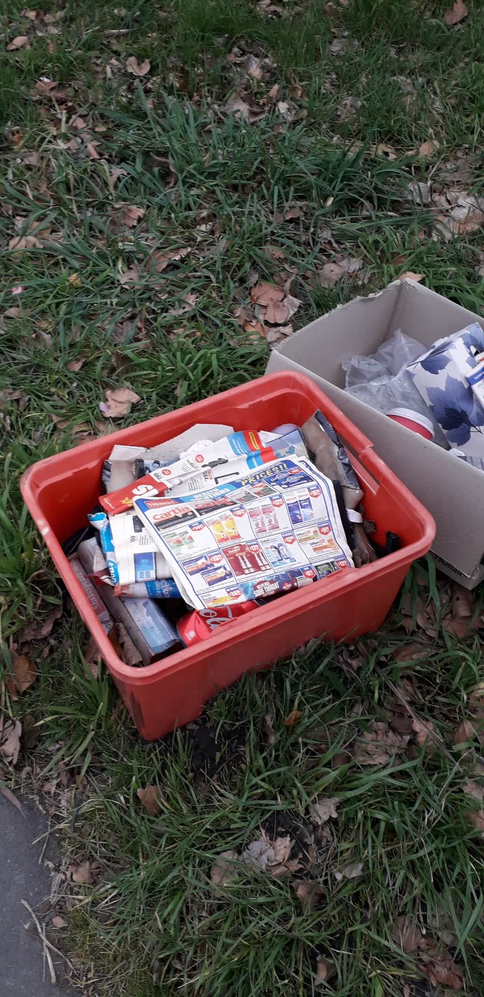 The photograph attached to this rubbish/recycling report