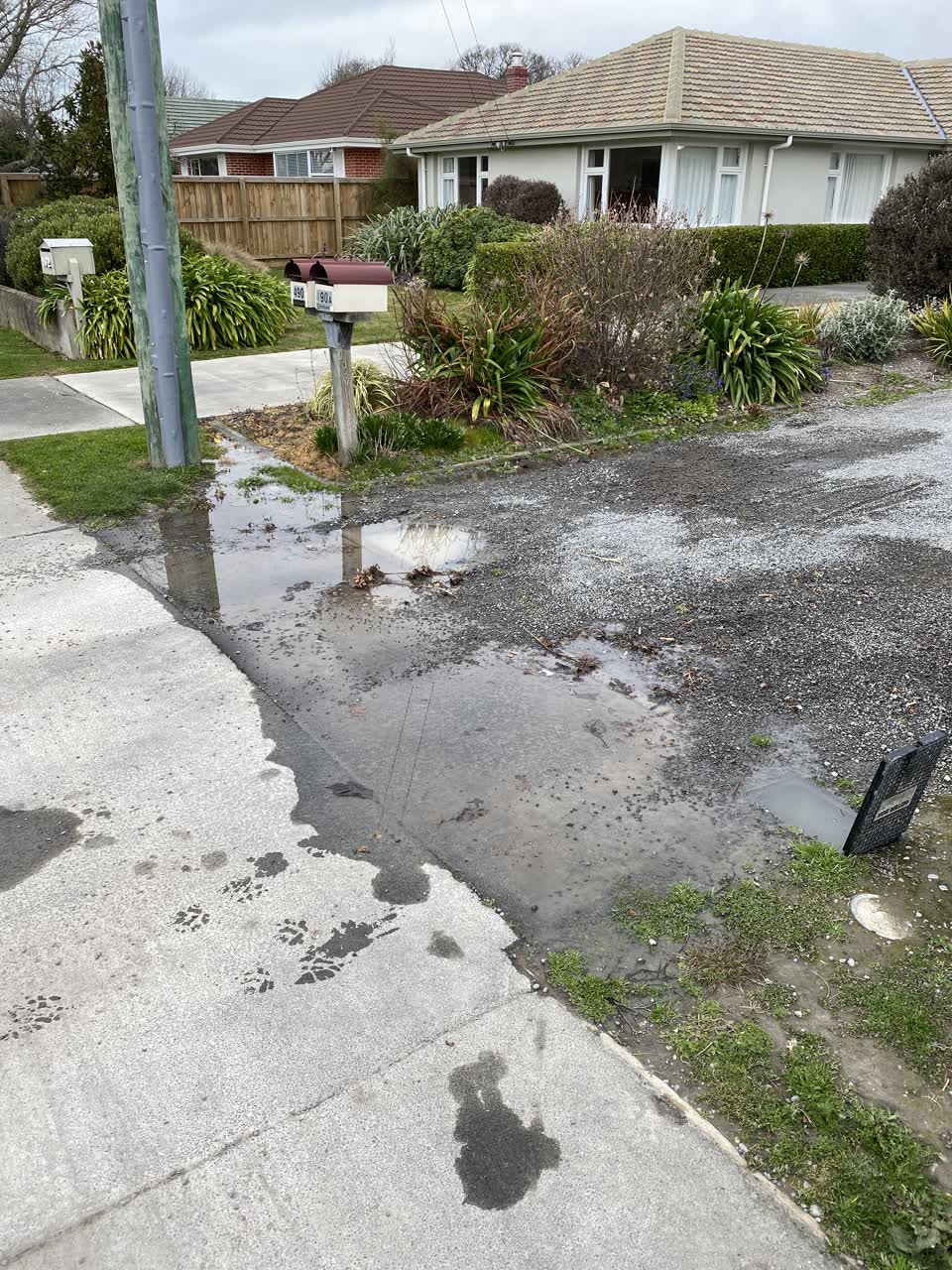The photograph attached to this water leak report