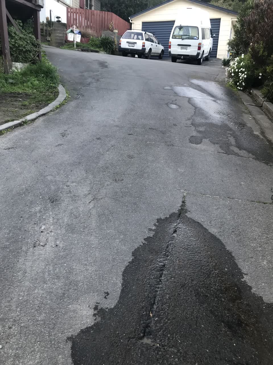 The photograph attached to this water leak report
