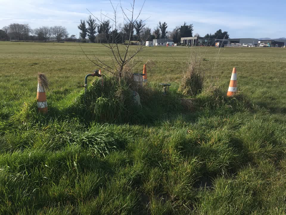 The photograph attached to this water leak report