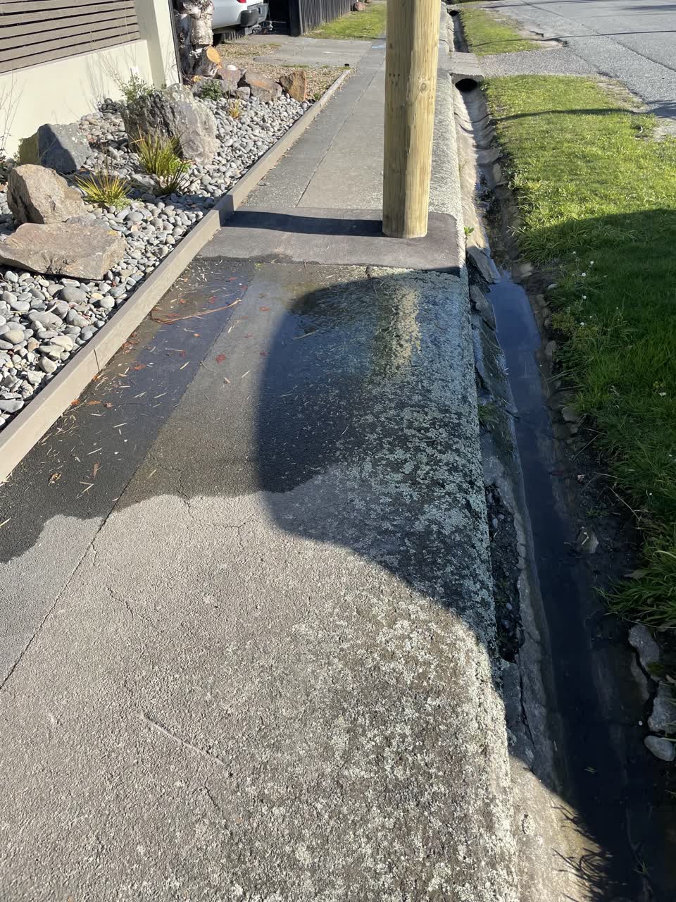 The photograph attached to this water leak report