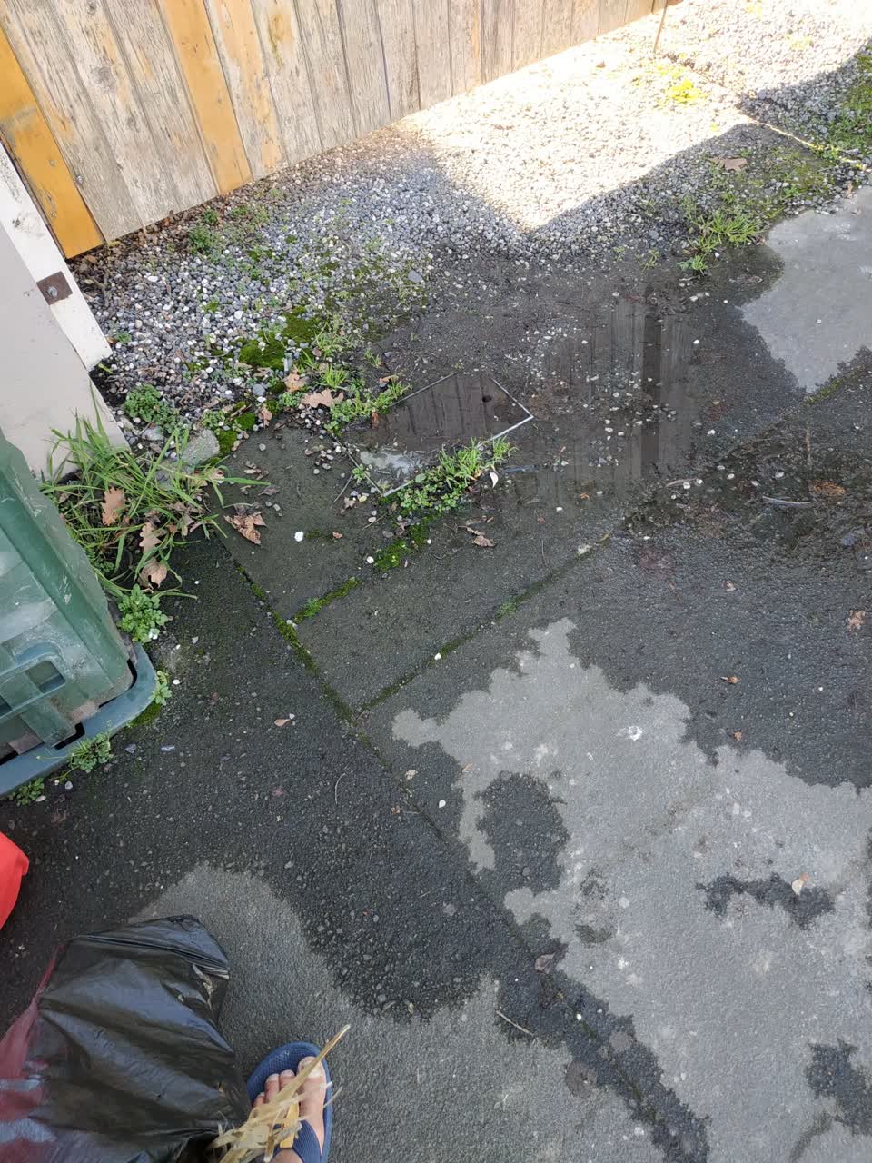 The photograph attached to this water leak report