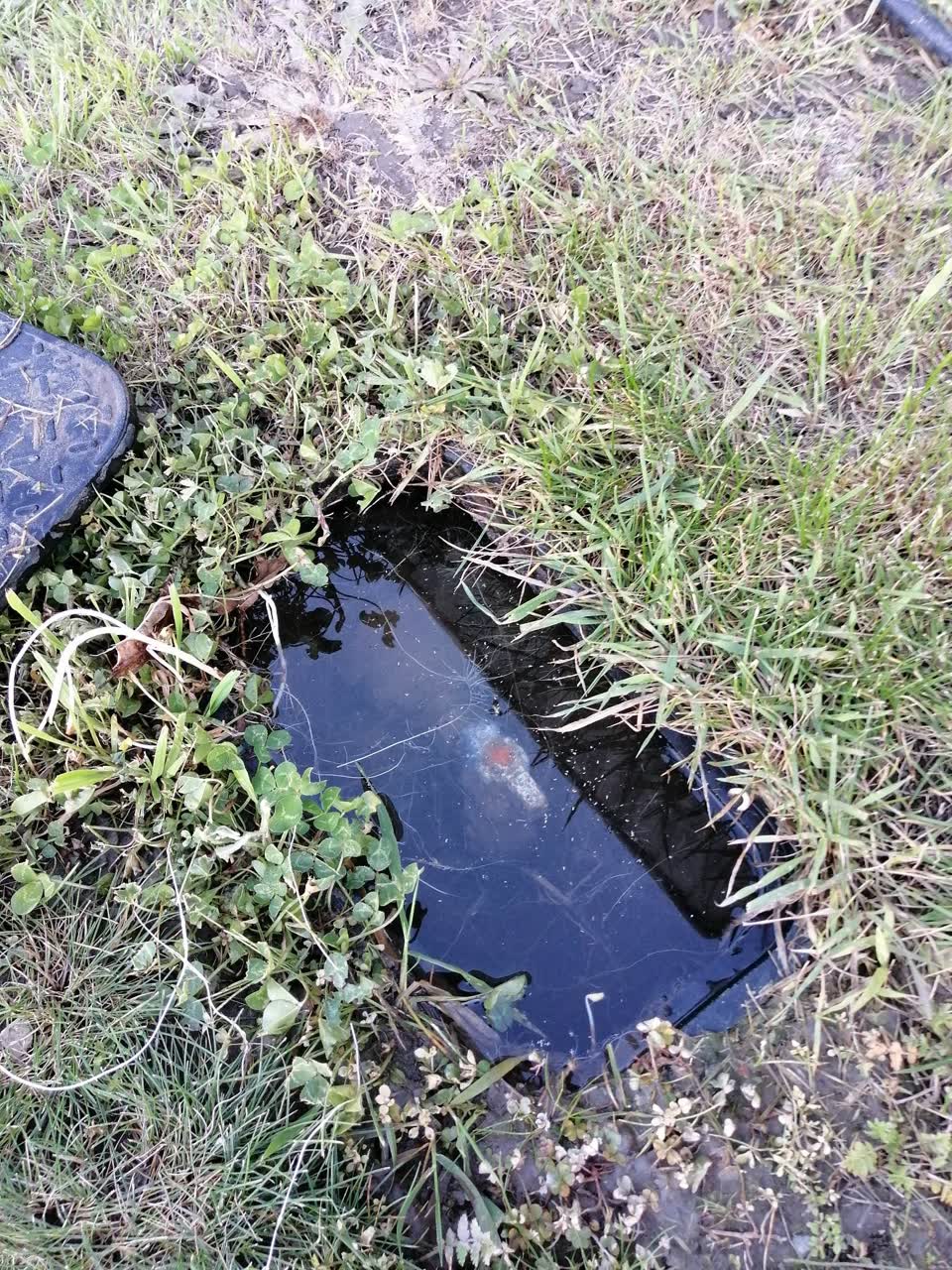 The photograph attached to this water leak report