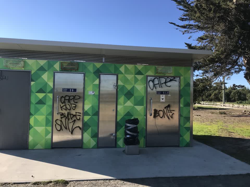 The photograph attached to this graffiti report