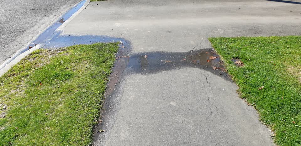 The photograph attached to this water leak report