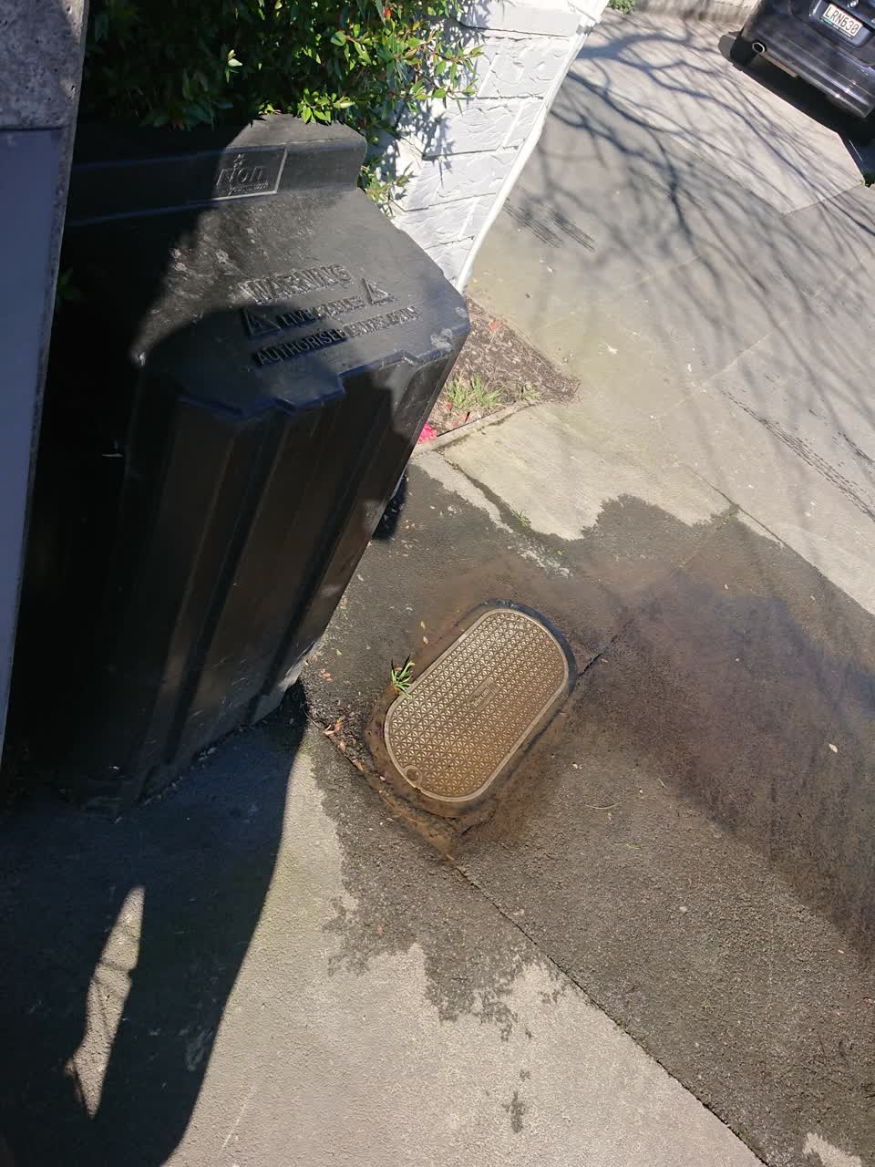 The photograph attached to this water leak report