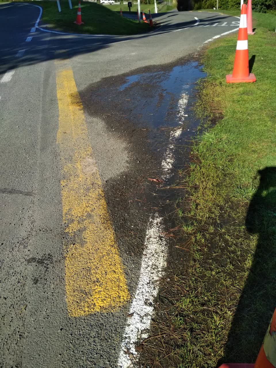 The photograph attached to this water leak report