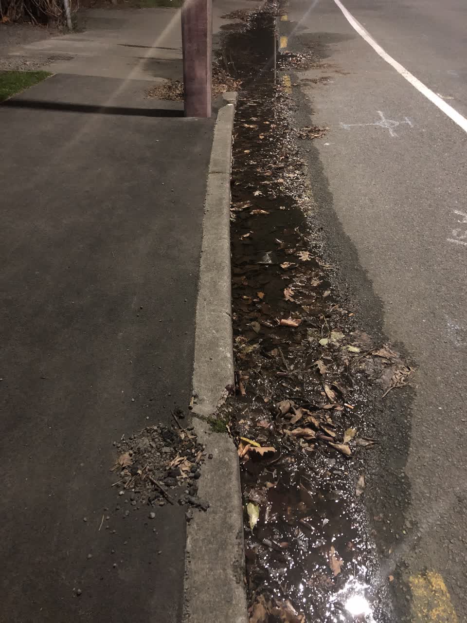The photograph attached to this water leak report