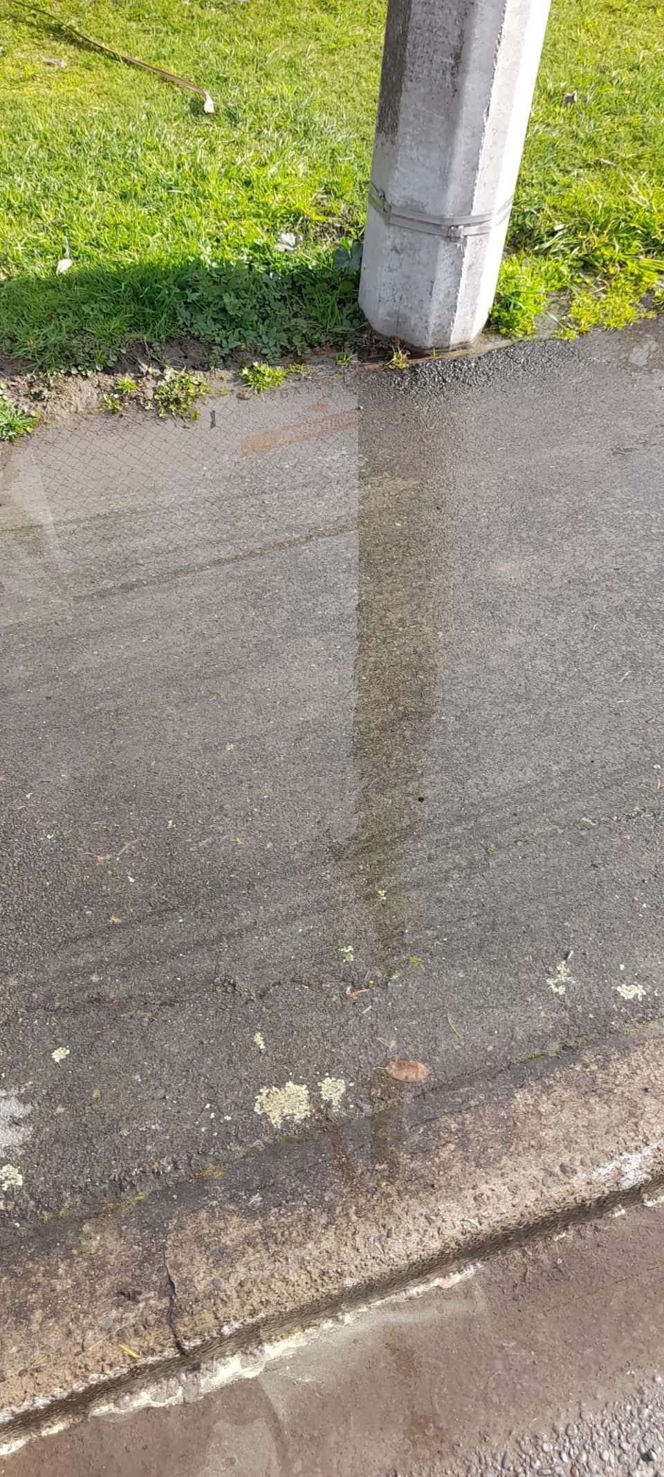 The photograph attached to this water leak report