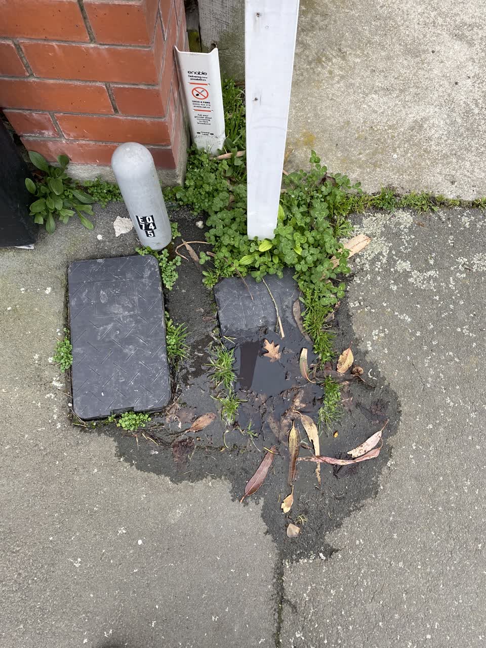 The photograph attached to this water leak report