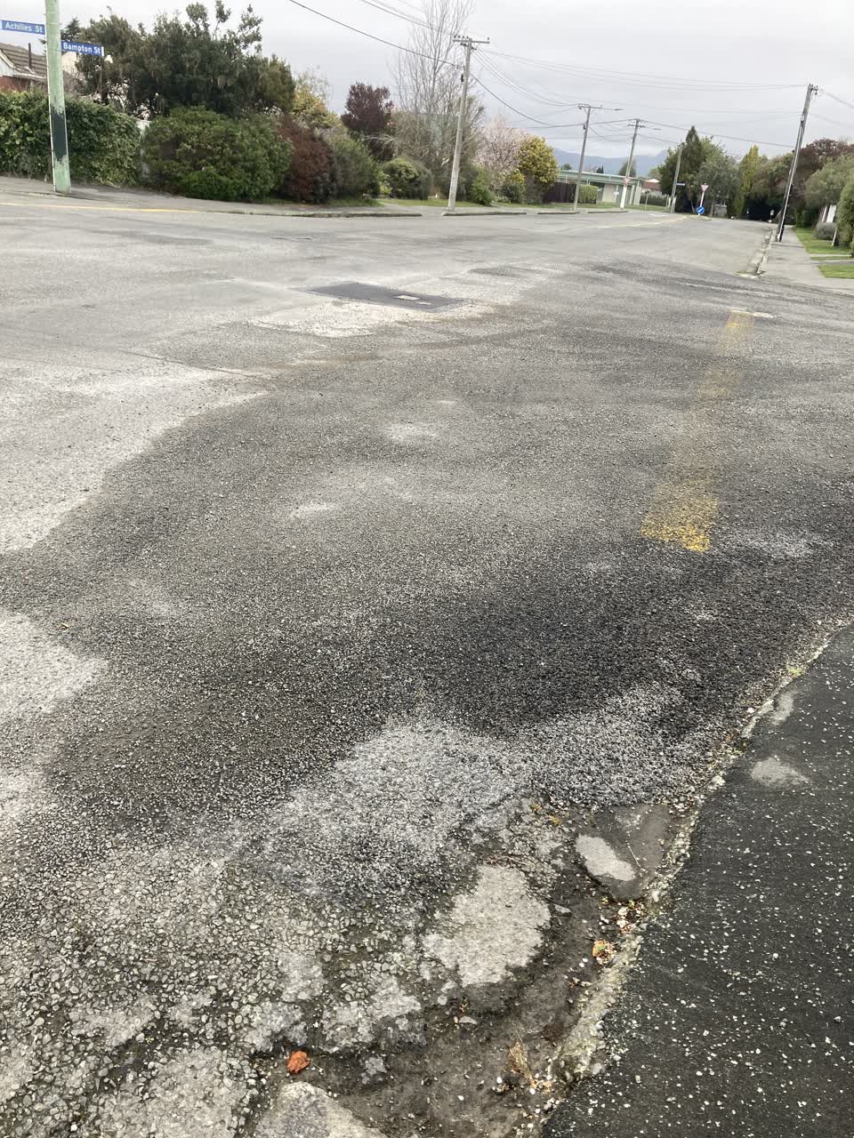 The photograph attached to this roading/streets report