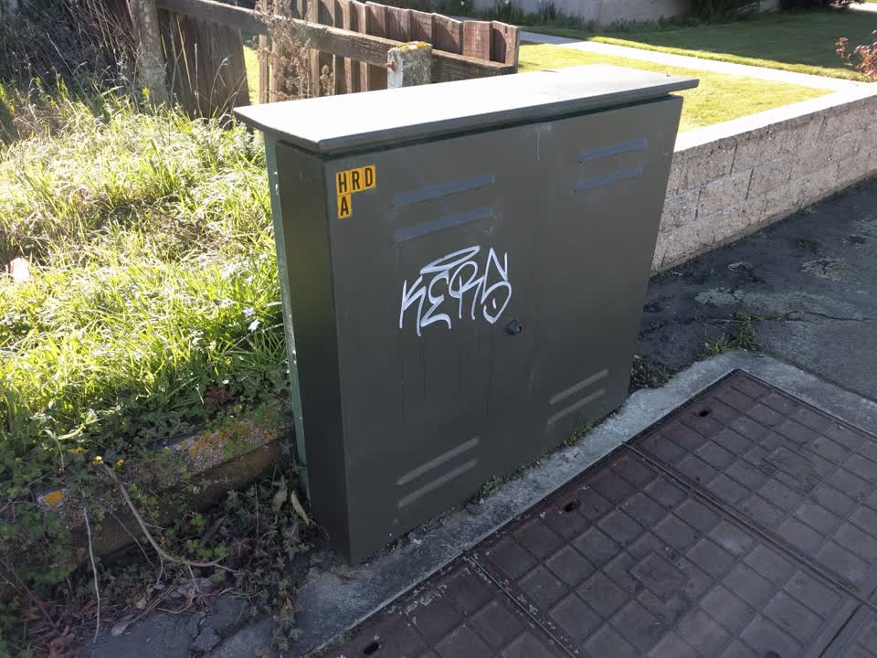 The photograph attached to this graffiti report
