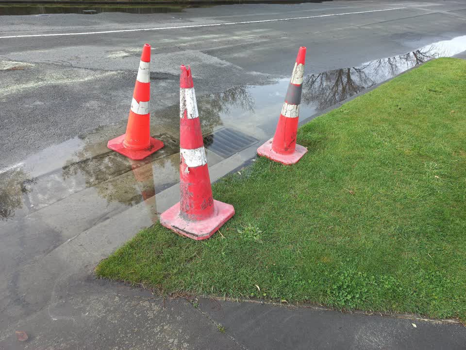 The photograph attached to this flooding report