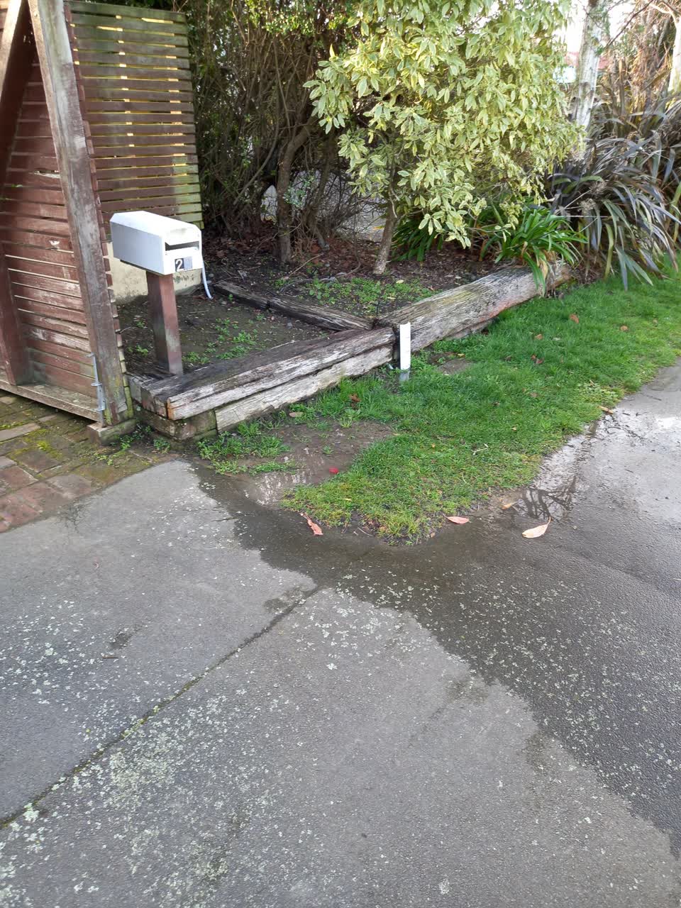 The photograph attached to this water leak report