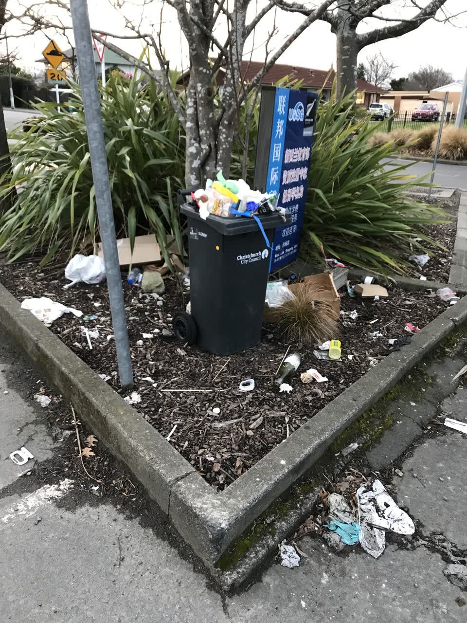 The photograph attached to this rubbish/recycling report