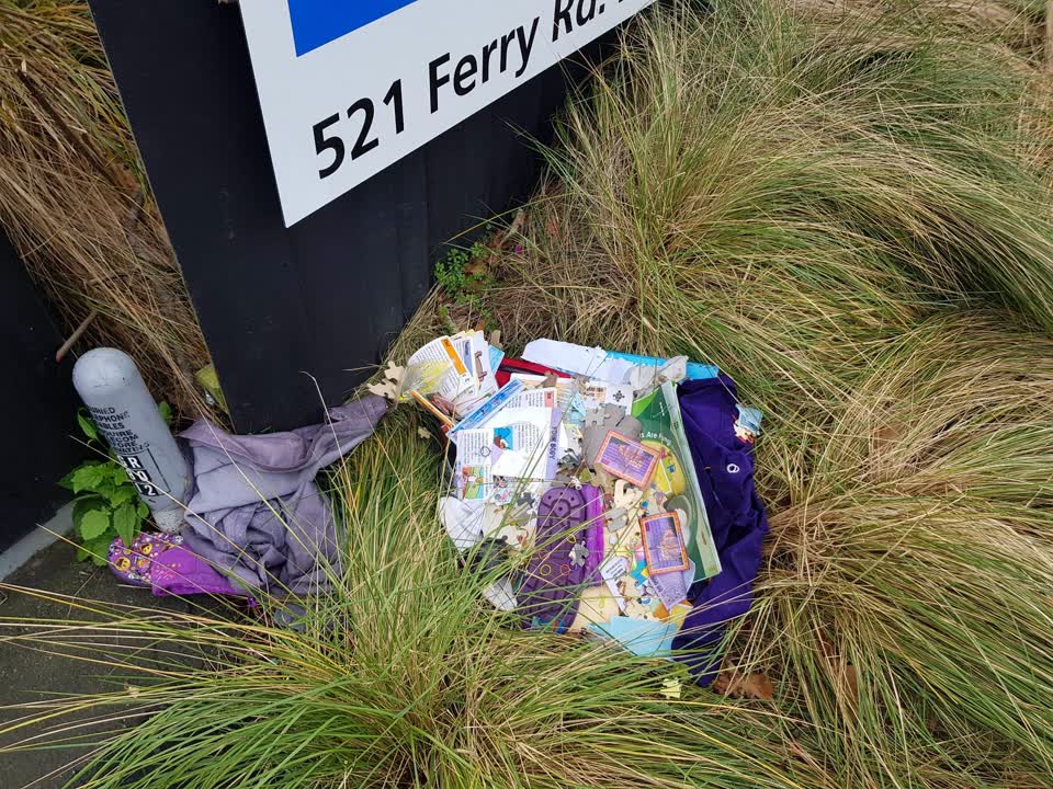 The photograph attached to this rubbish/recycling report