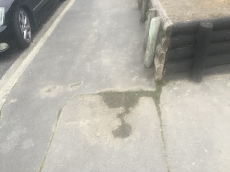 The photograph attached to this water leak report