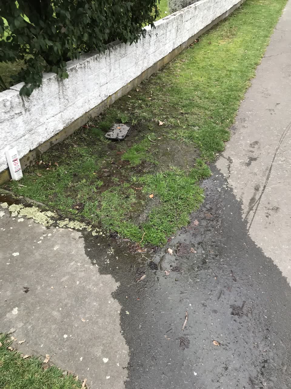 The photograph attached to this water leak report
