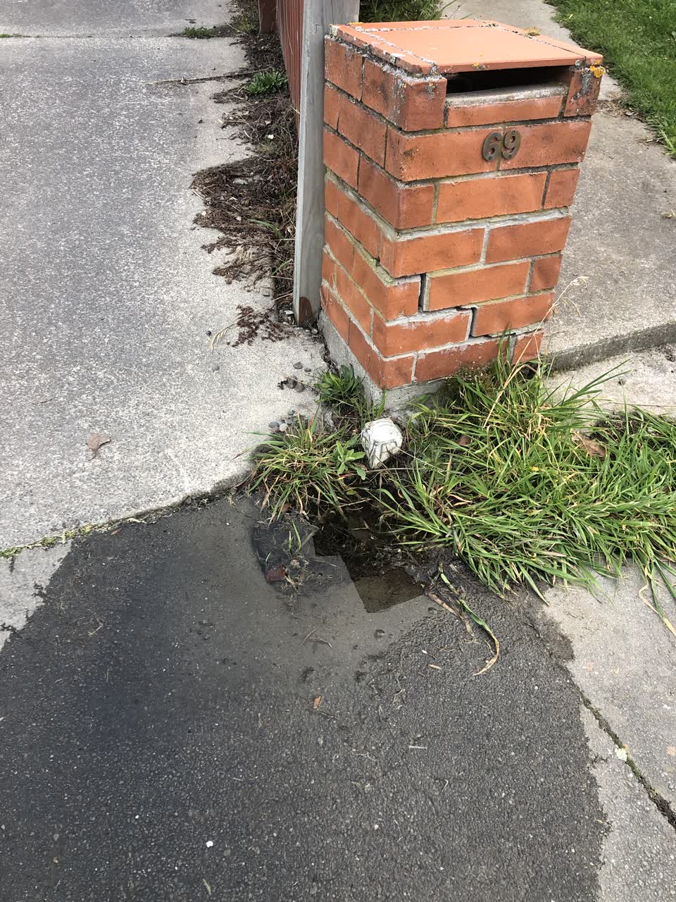 The photograph attached to this water leak report