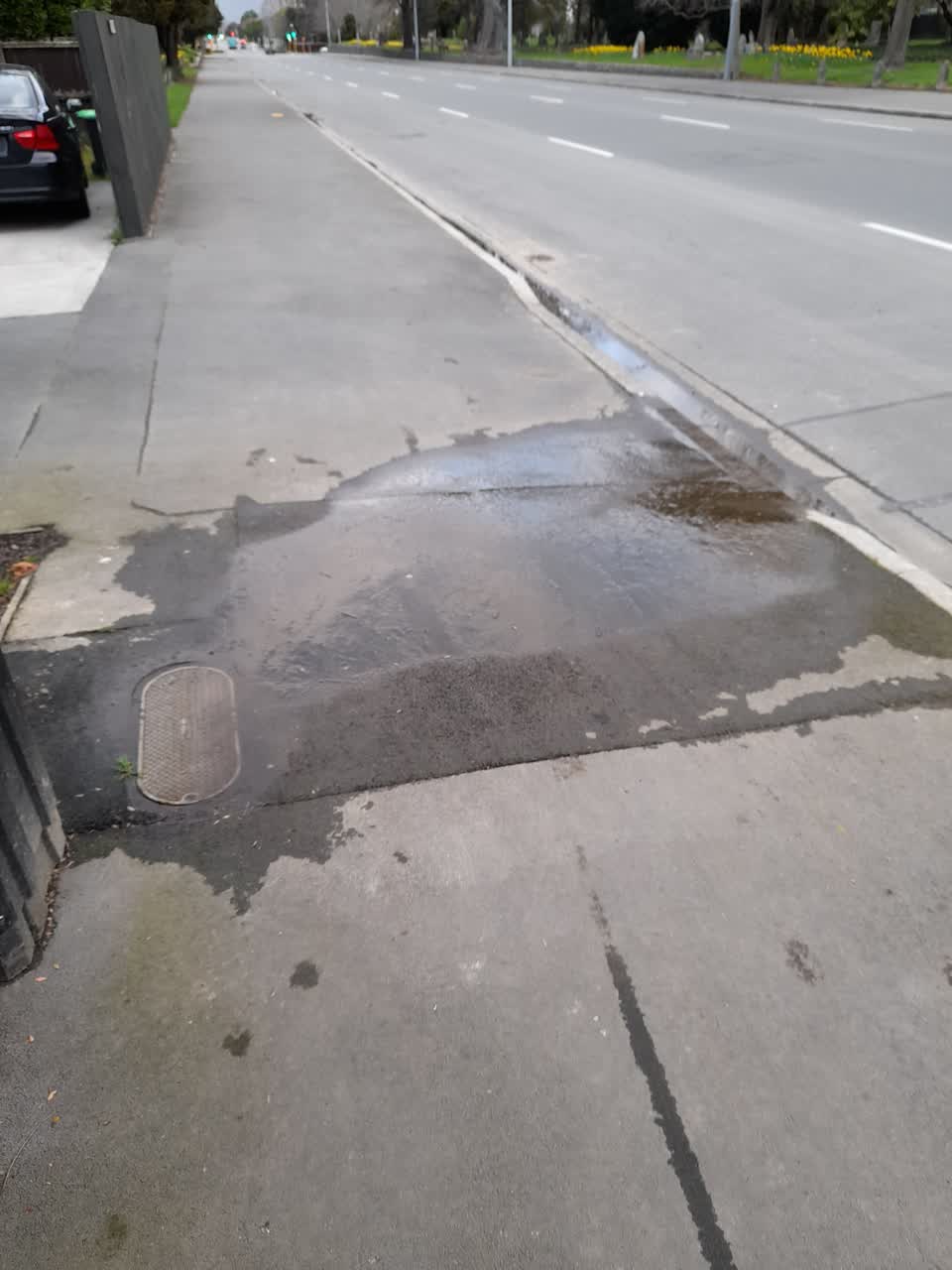 The photograph attached to this water leak report