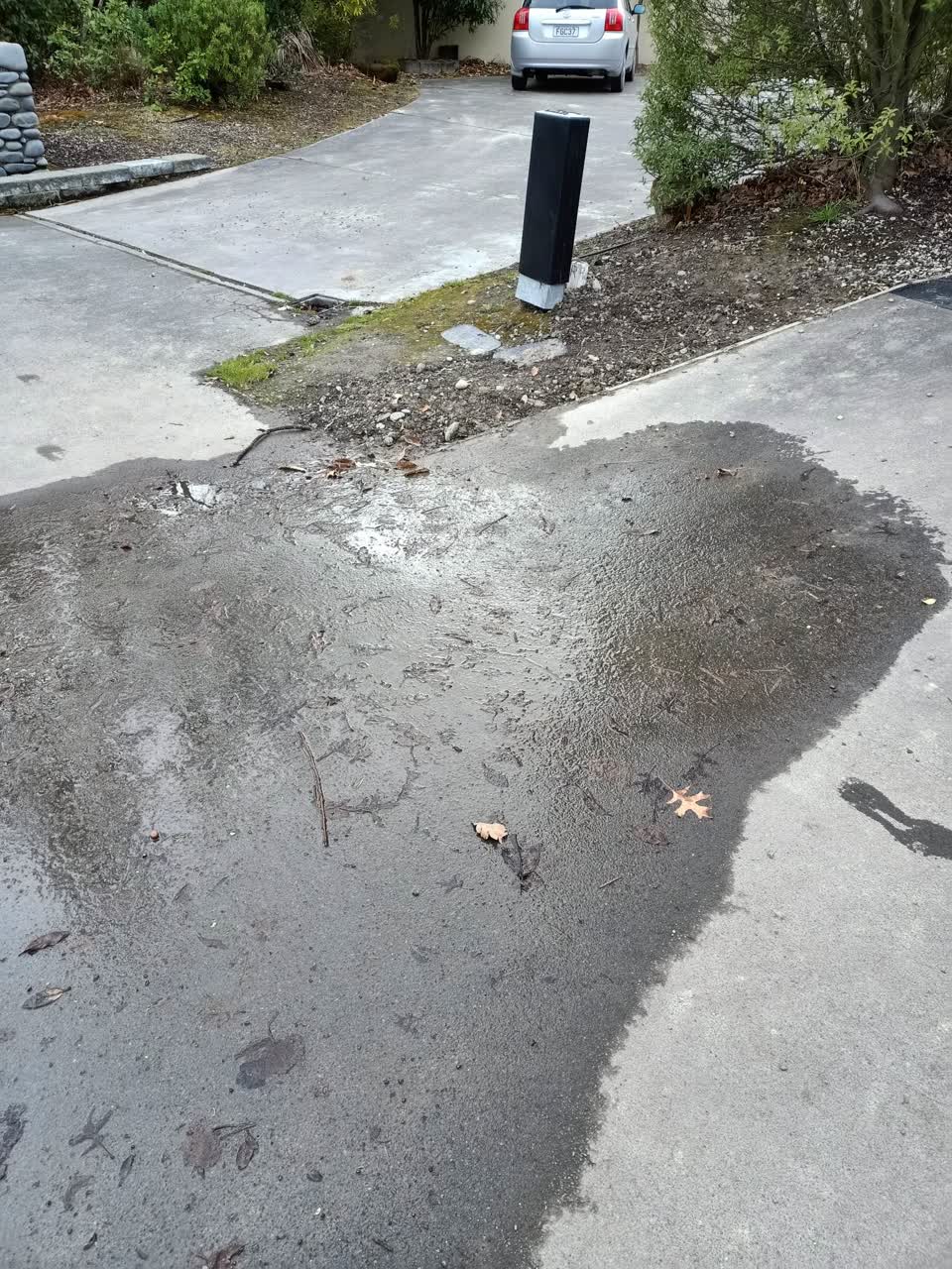 The photograph attached to this water leak report