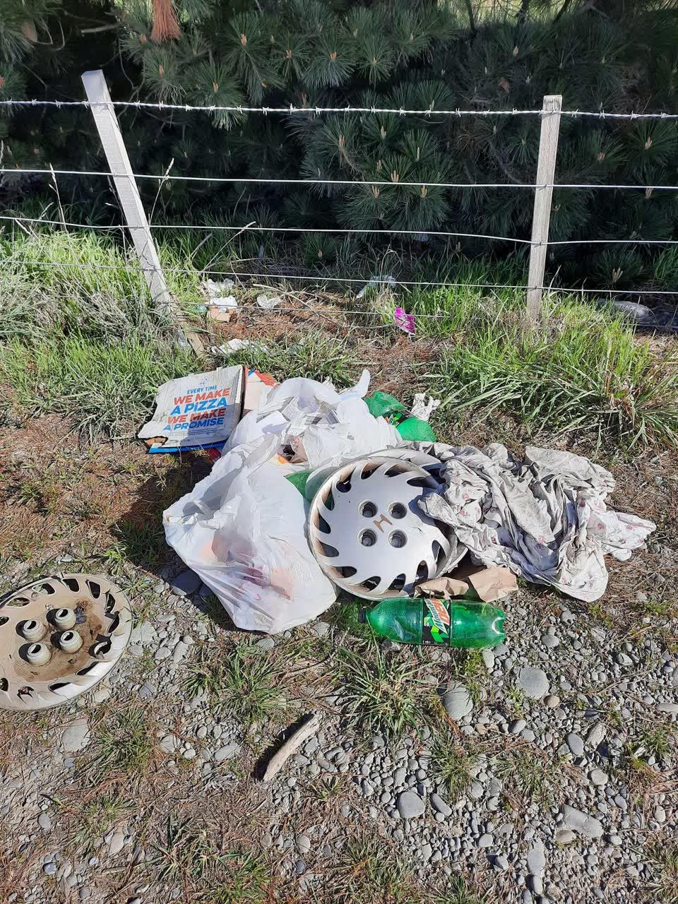 The photograph attached to this rubbish/recycling report