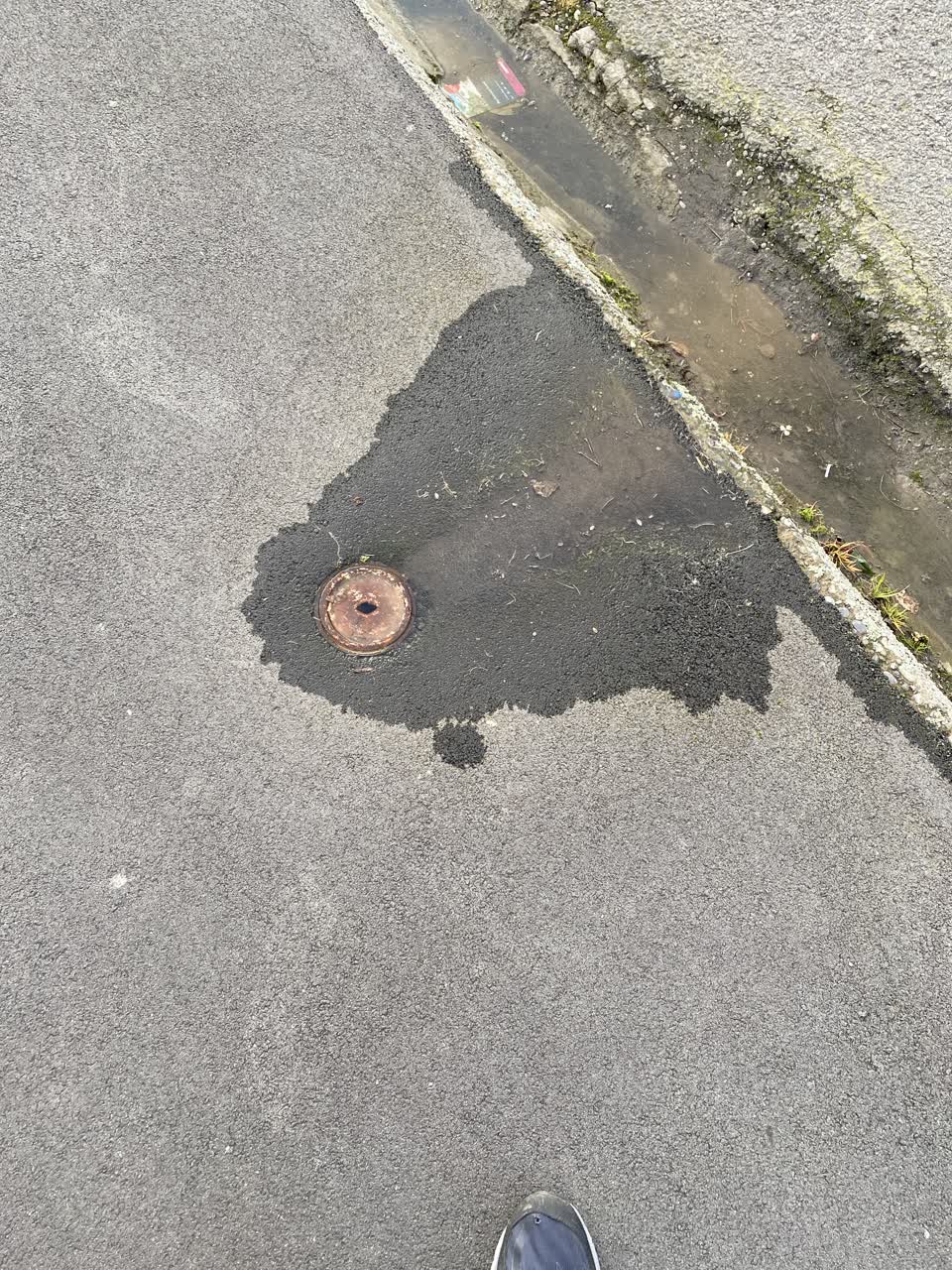 The photograph attached to this water leak report