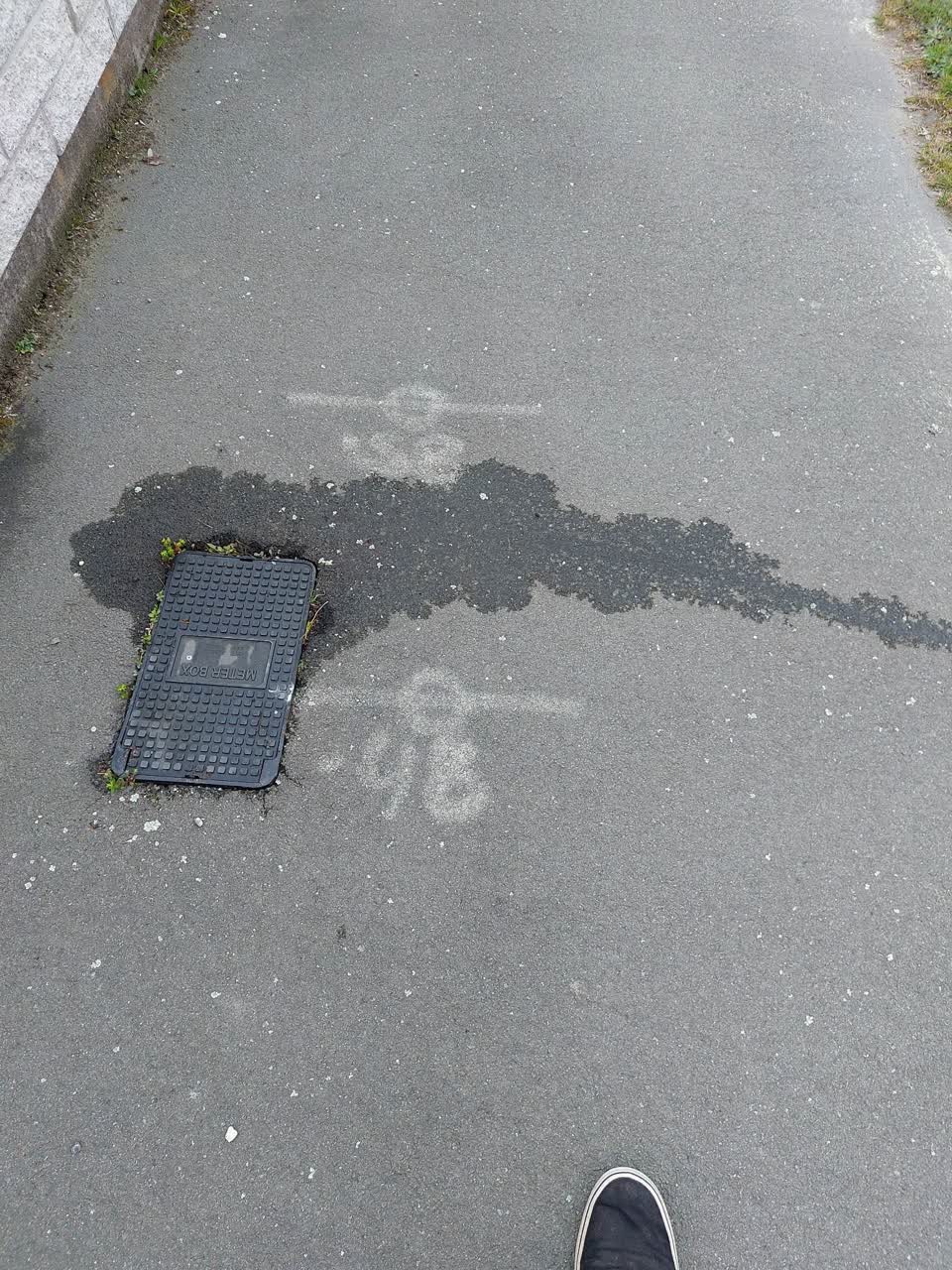 The photograph attached to this water leak report