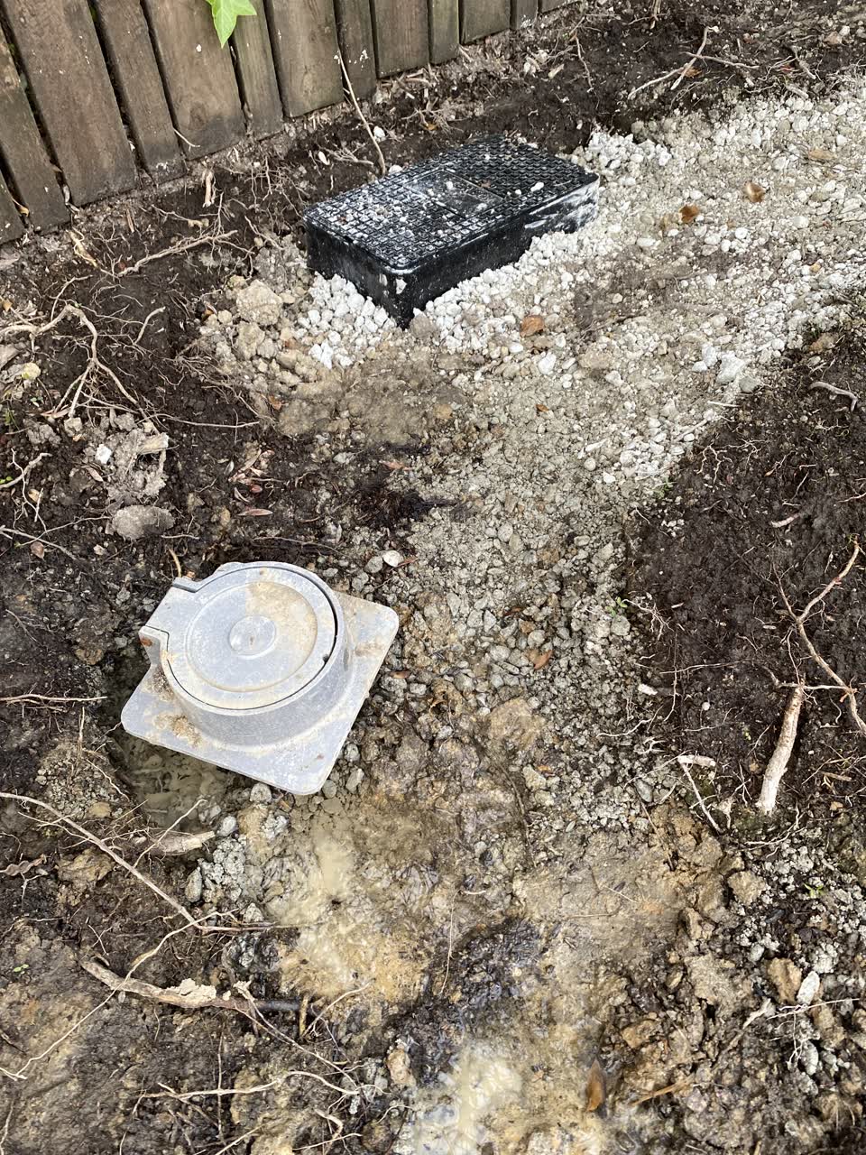 The photograph attached to this water leak report