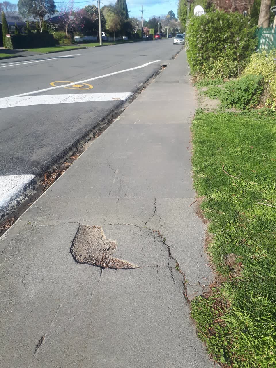 The photograph attached to this roading/streets report