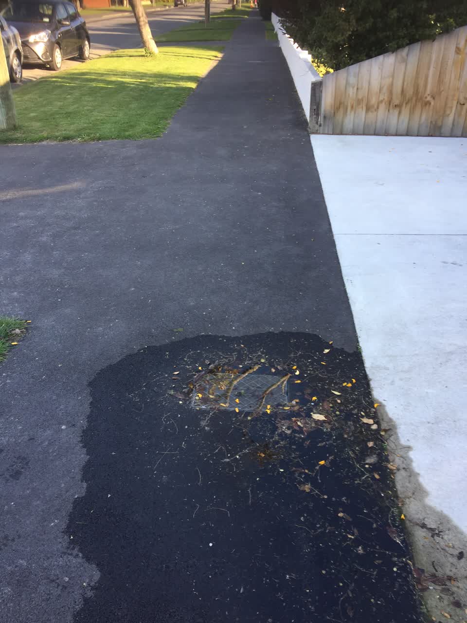The photograph attached to this water leak report