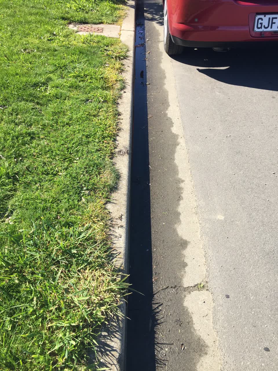 The photograph attached to this water leak report