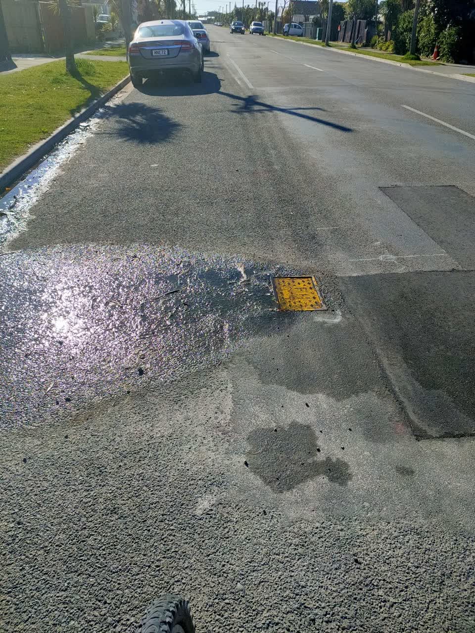 The photograph attached to this water leak report