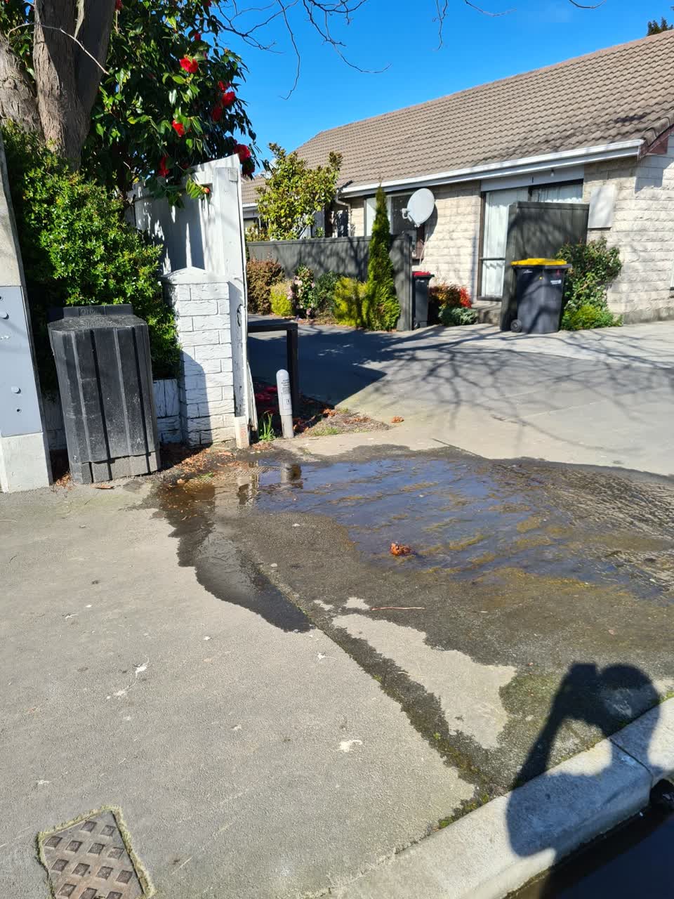 The photograph attached to this water leak report
