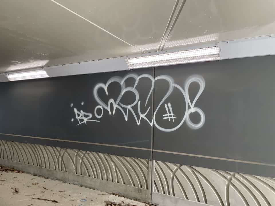 The photograph attached to this graffiti report
