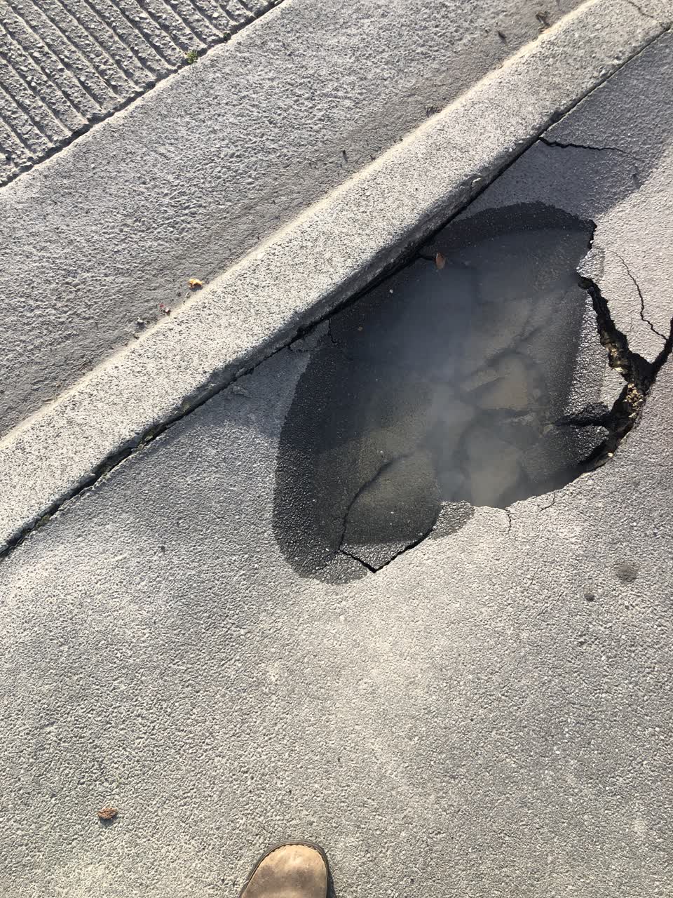 The photograph attached to this water leak report