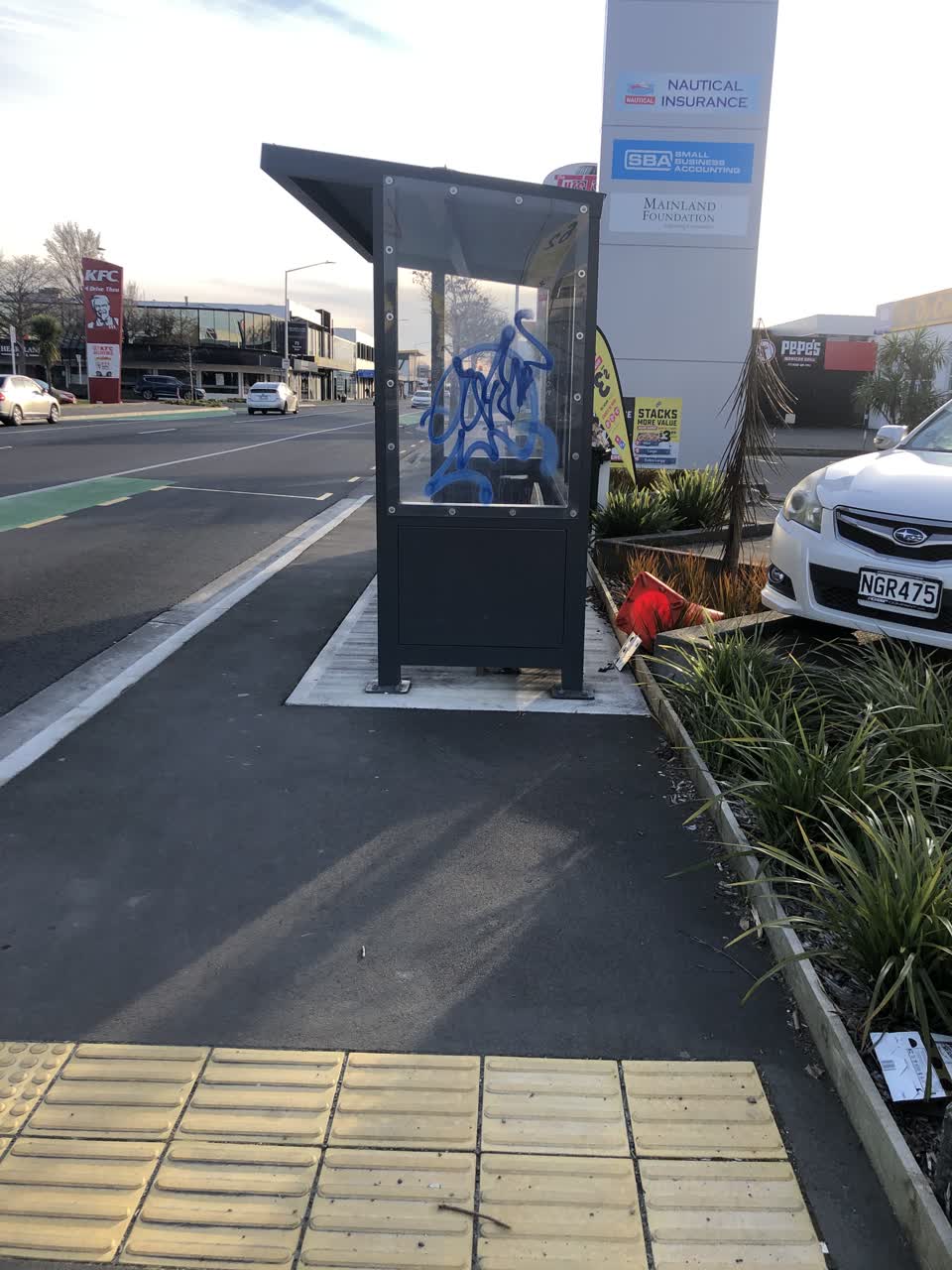 The photograph attached to this graffiti report