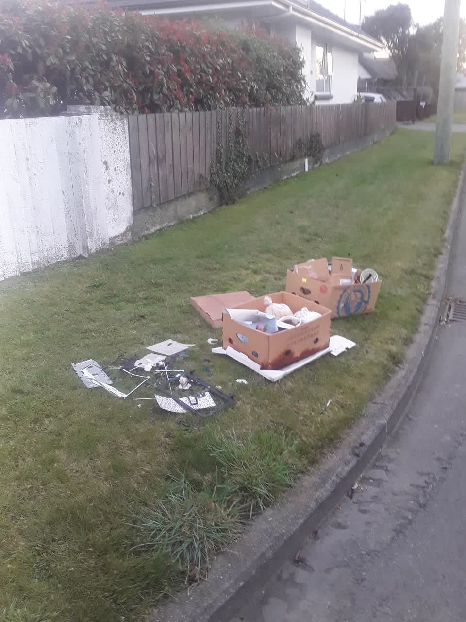 The photograph attached to this rubbish/recycling report