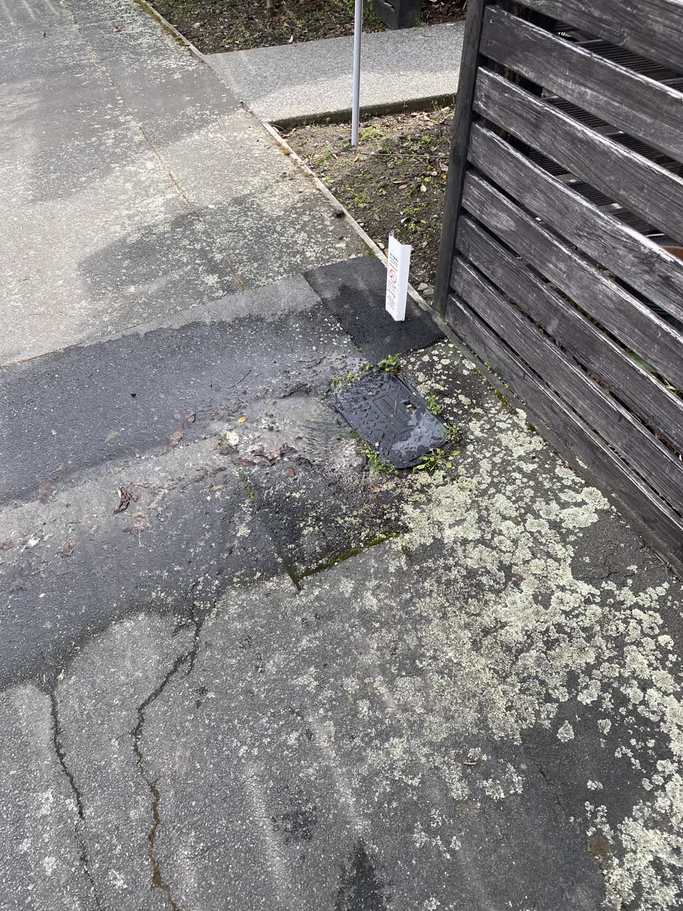 The photograph attached to this water leak report