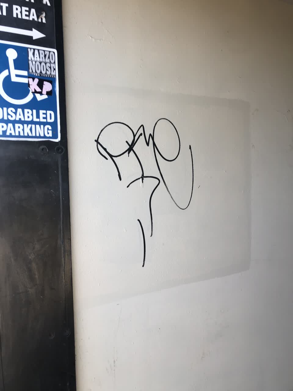 The photograph attached to this graffiti report