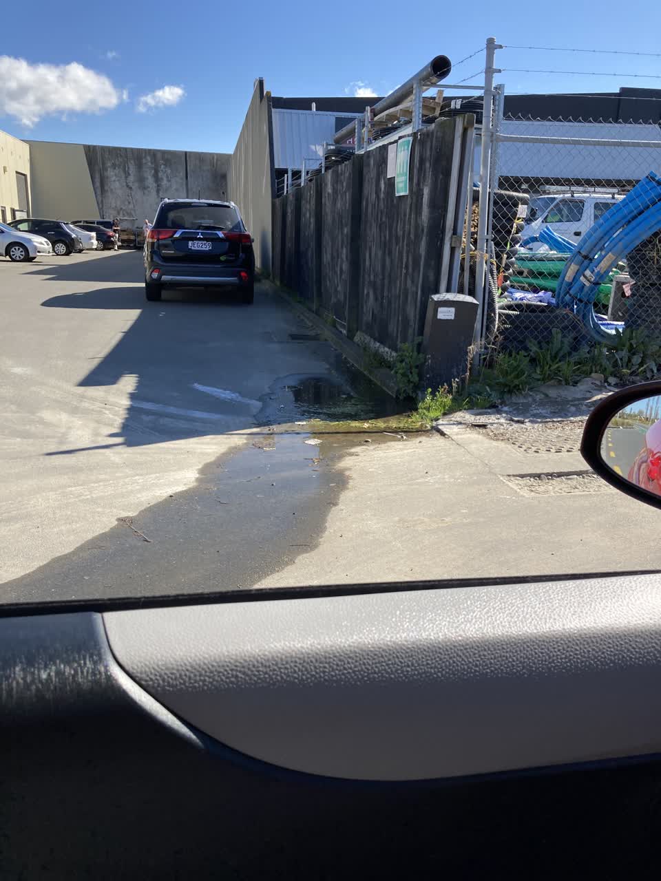 The photograph attached to this water leak report