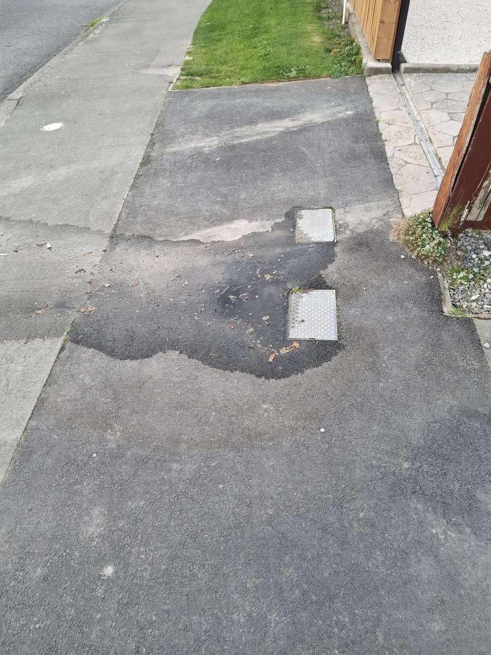 The photograph attached to this water leak report