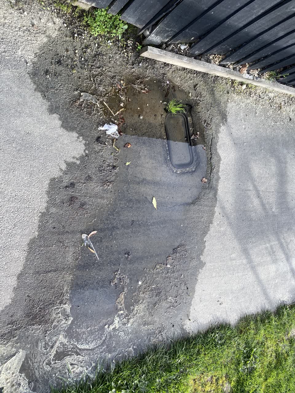 The photograph attached to this water leak report