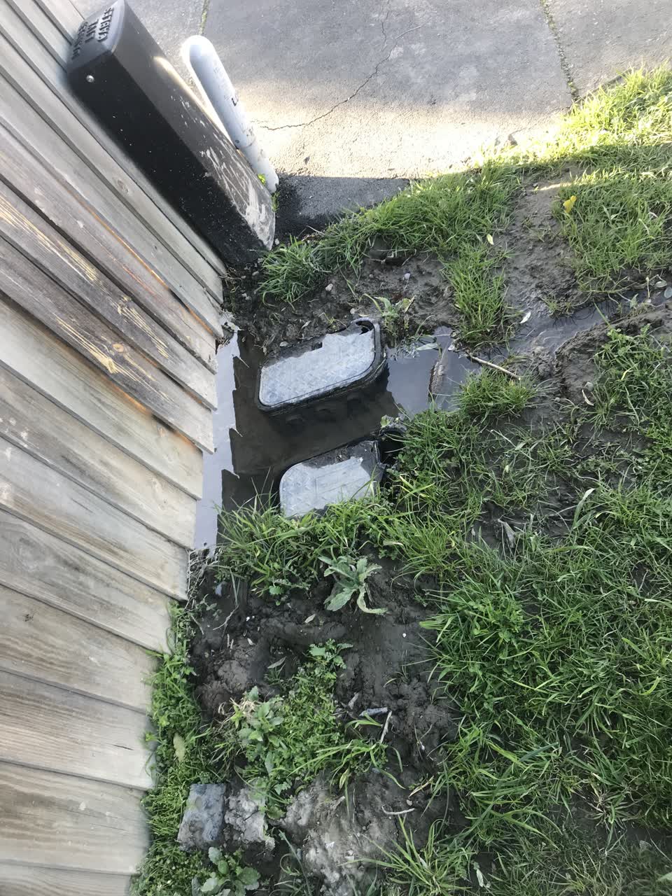 The photograph attached to this water leak report